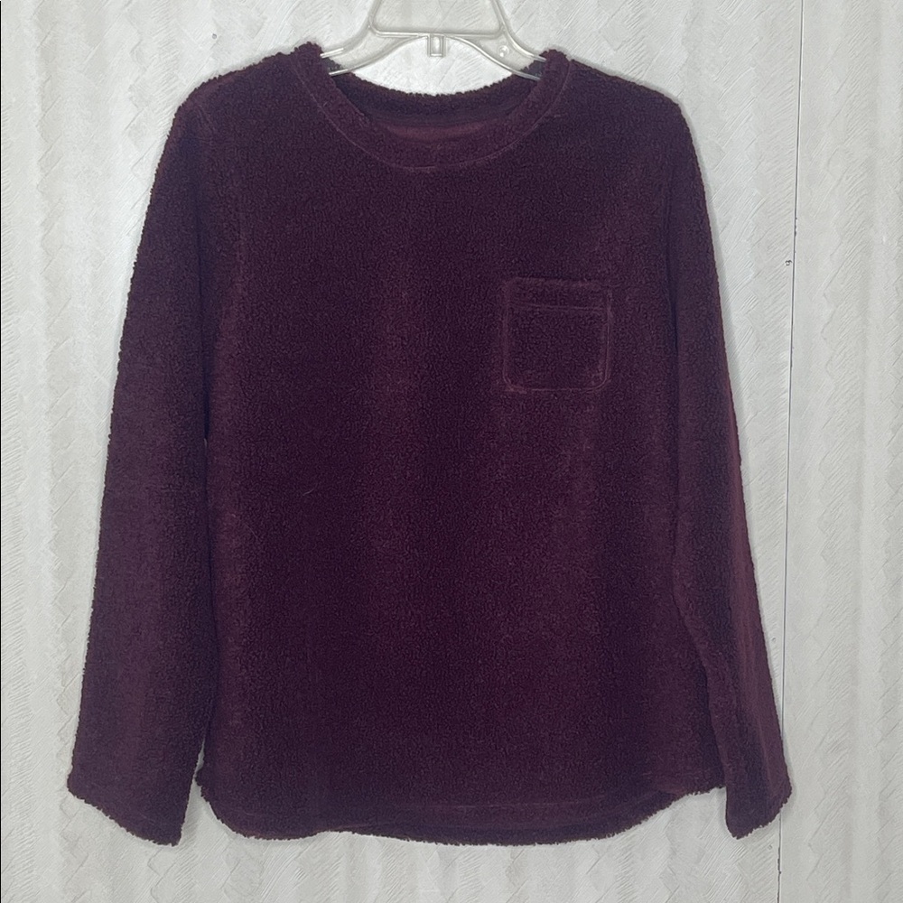 🆕 CUDDL DUDS Cozy Sherpa Top Size L - Picture 2 of 7